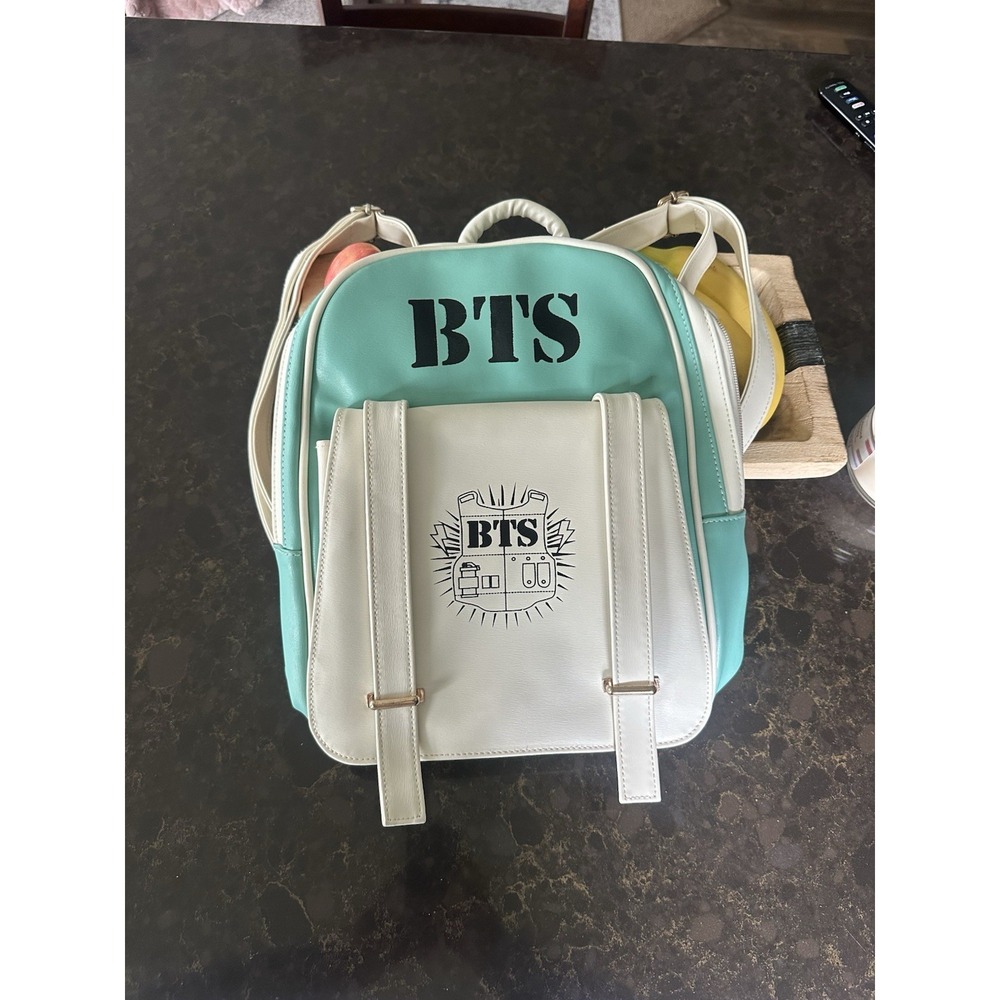 BTS backpack 2-Tone Faux Leather